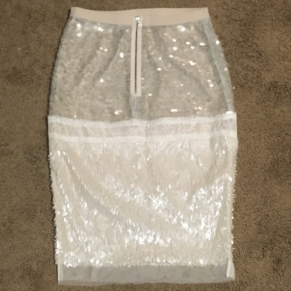 SOLD BCBG Pearl Sequins Pencil Skirt - Picture 5 of 5